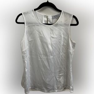 Kasper White Sleeveless Blouse